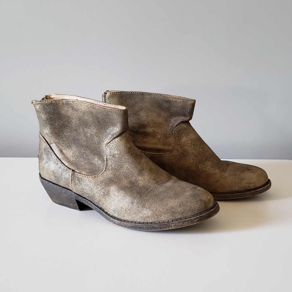 Express Sparkled Gold Ankle Boots